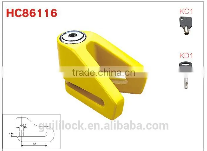 motorcycle lock, disc brake lock, motorbike lock HC86116