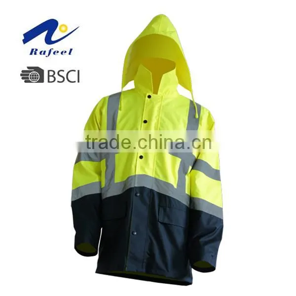 safety reflective rain jacket