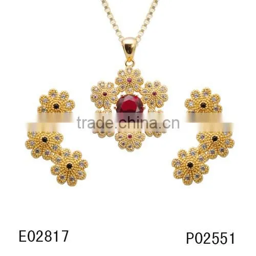 Zircon Jewelry Set&Zircon Silver Necklace/Earring Set Made With Gemstone Jewelry Elements