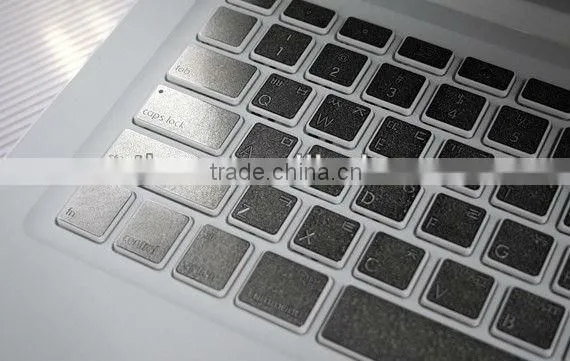3D keyboard shape silvery metal stickers