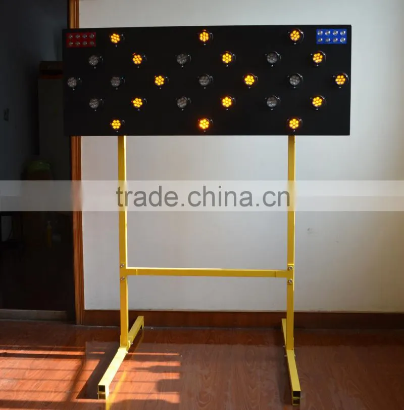 Solar power Traffic LED arrow board with stand bracket