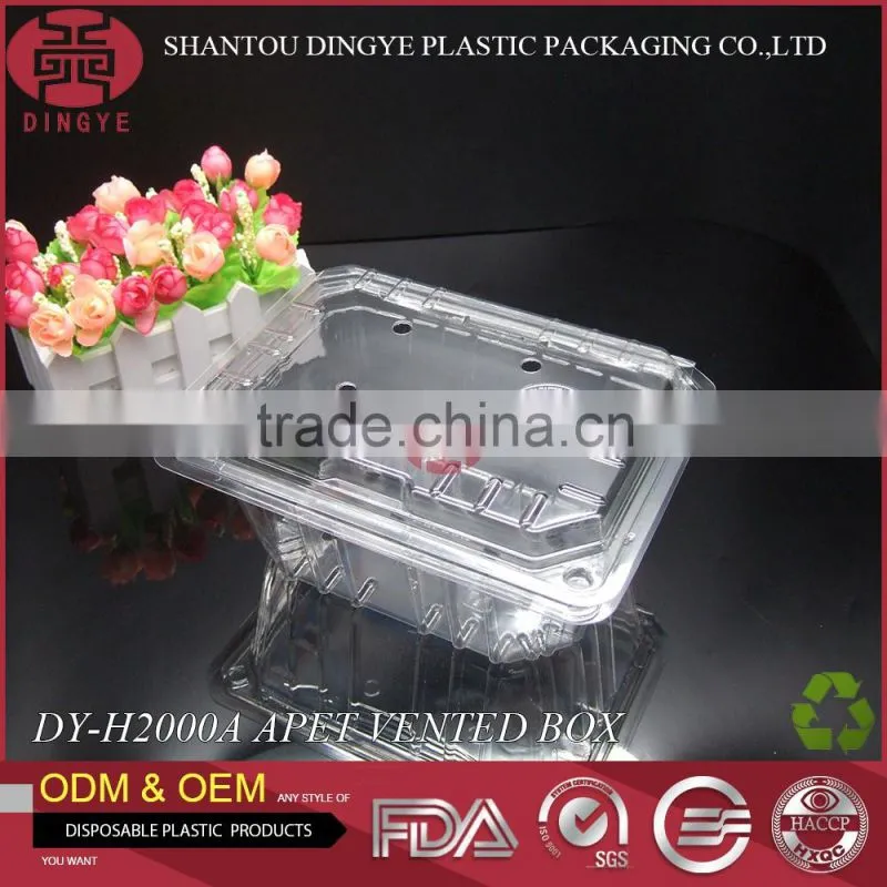 APET Plastic Fruit Box Disposable with Lid Vens DY-H1200 Transparent