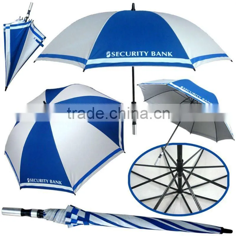 big double canopy green golf umbrella
