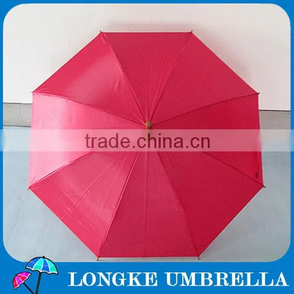 small size red Golf Umbrella with wooden handle