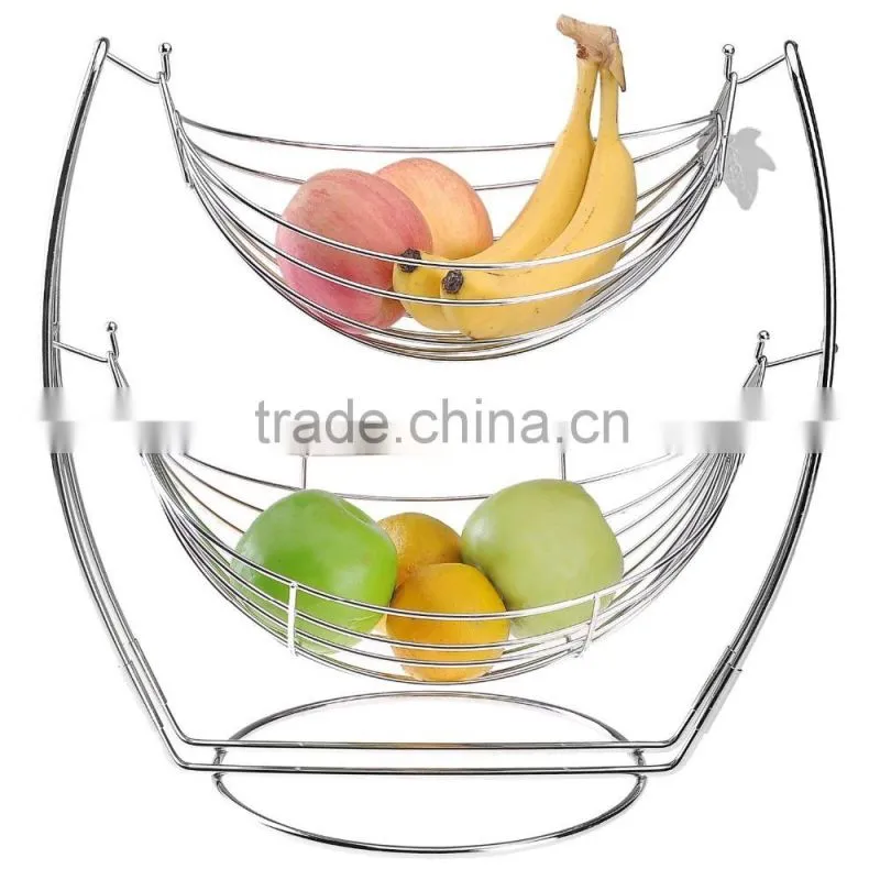 Unique stainless steel tier vegetable basket
