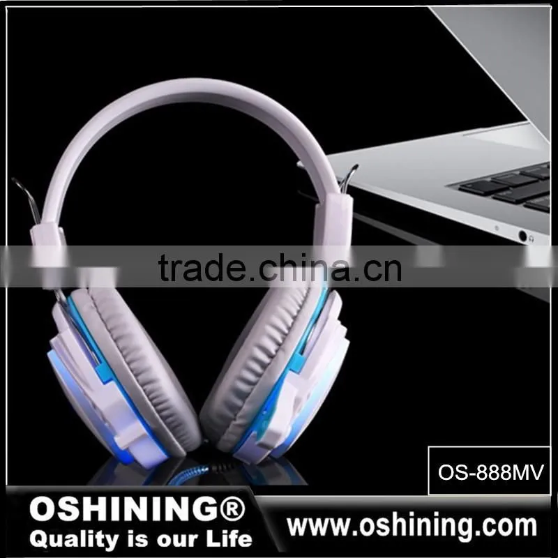 Wholesale New fashion computer gaming headphone with LED (OS-888MV)