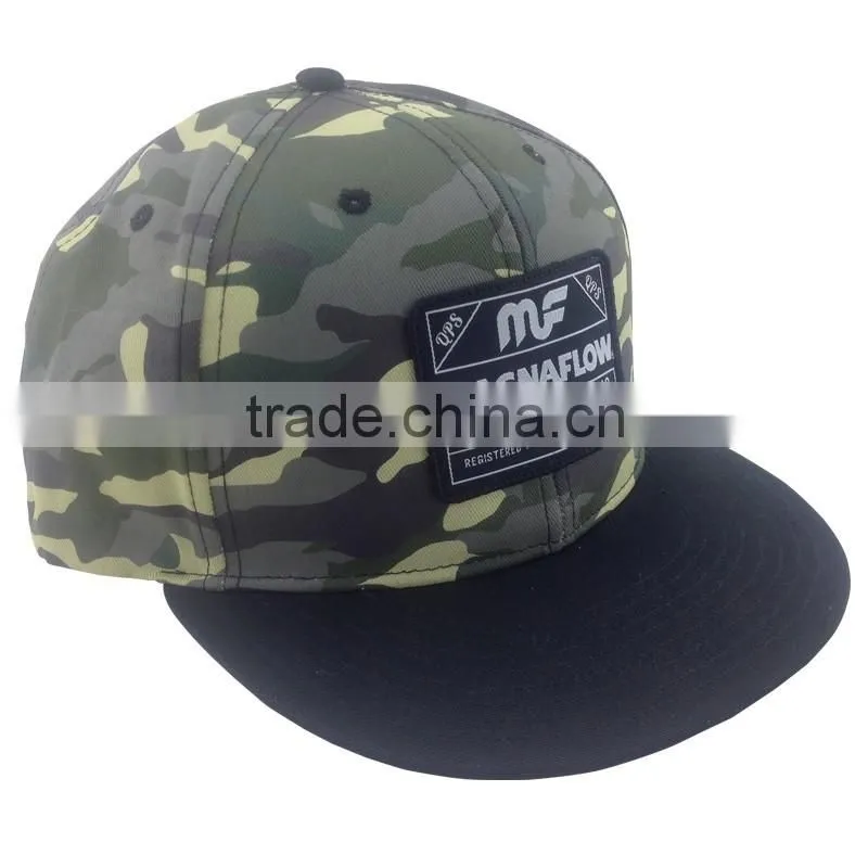 High quality camouflaged fabric cotton wholesale flexfit snapback hats