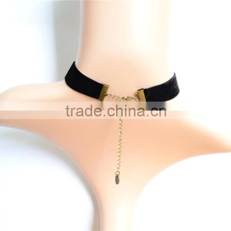 Retro vintage Gothic Black Lace Resin Collar Choker Necklaces for women collier Fashion Jewelry