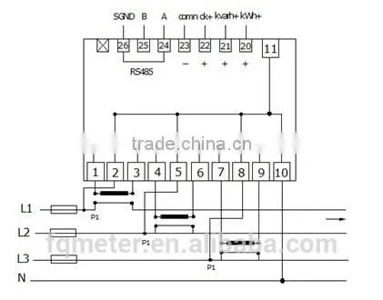 EM537 three Phase Energy Meter multi Function Energy Meter Din Rail Energy Meter