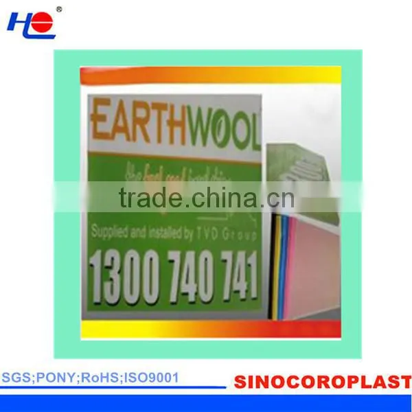 heat resistance and anti-uv plastic polypropylene coroplast signboard