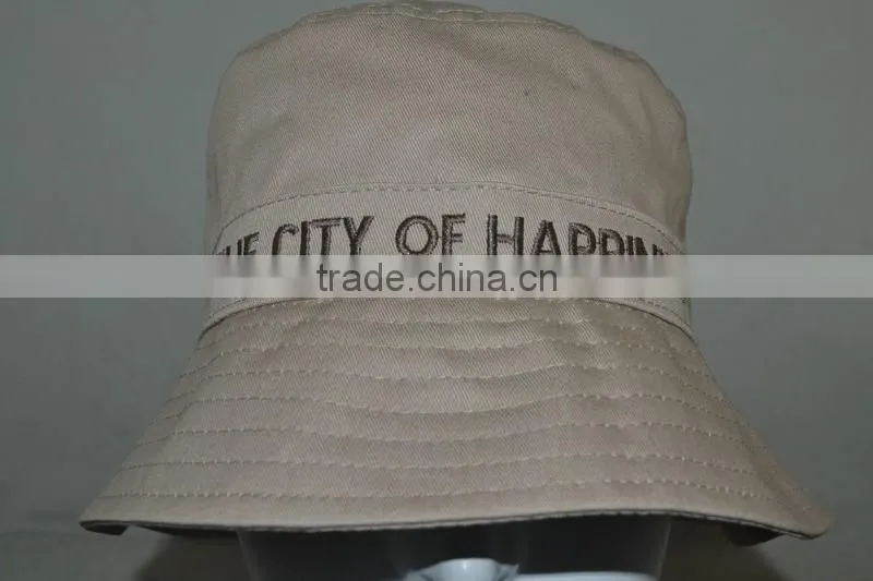 Guangzhou hat factory professional custom / 100% cotton/gray/bucket hat