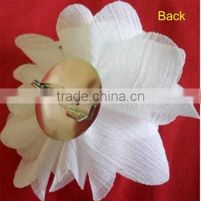 Hot sale White Organza Cloth Flower