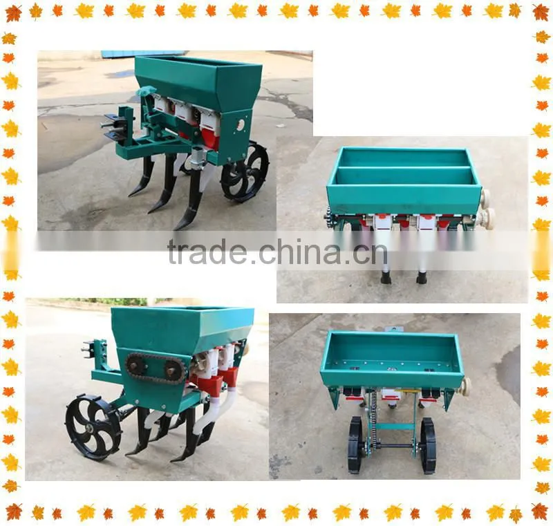 4 line maize planter machine with fertilizer for walking tractor