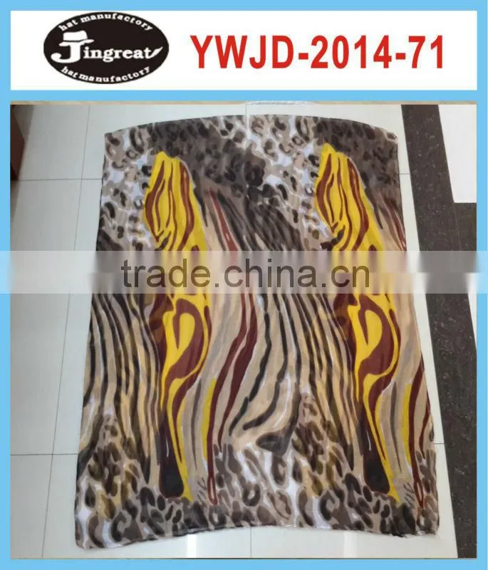 2014 new fashion lady leopard print silk scarf