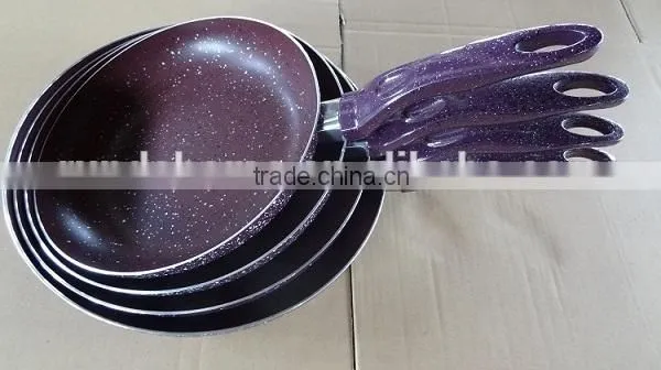 Auminum non-stick fry pan with inner mable coating