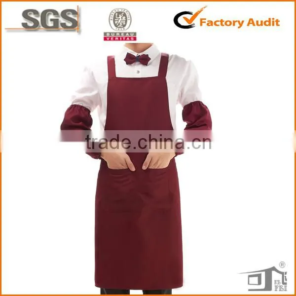 polycotton blank cafe uniform with front pocket wholesale