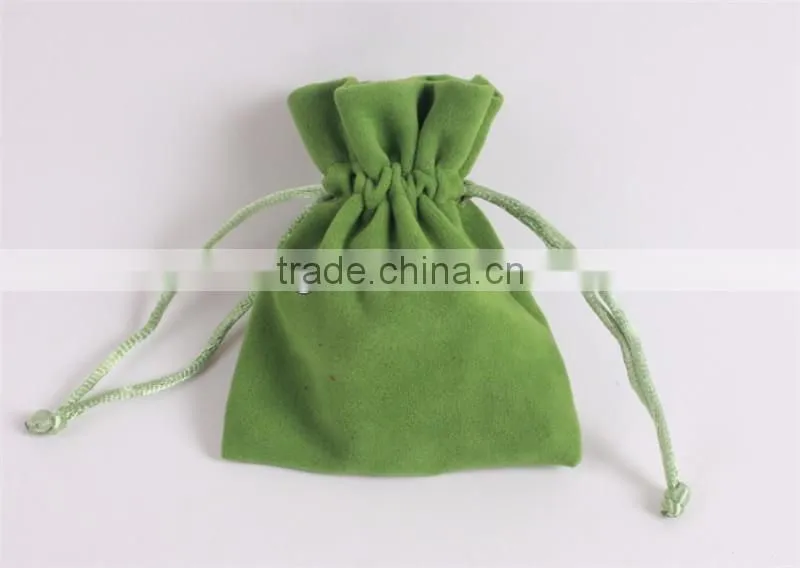 Small plain custom velvet jewelry drawstring bag wholesale