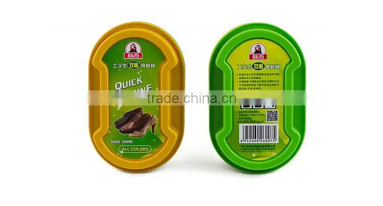 innovative new products best shoe polish brand leather shoes double-faced instant shoe shine sponge wholesale