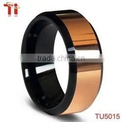 Fashion tungsten carbide wedding band rings inlay steel accessory