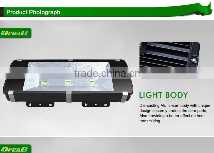 High efficient aluminum housing 300w outdoor square led tunnel light