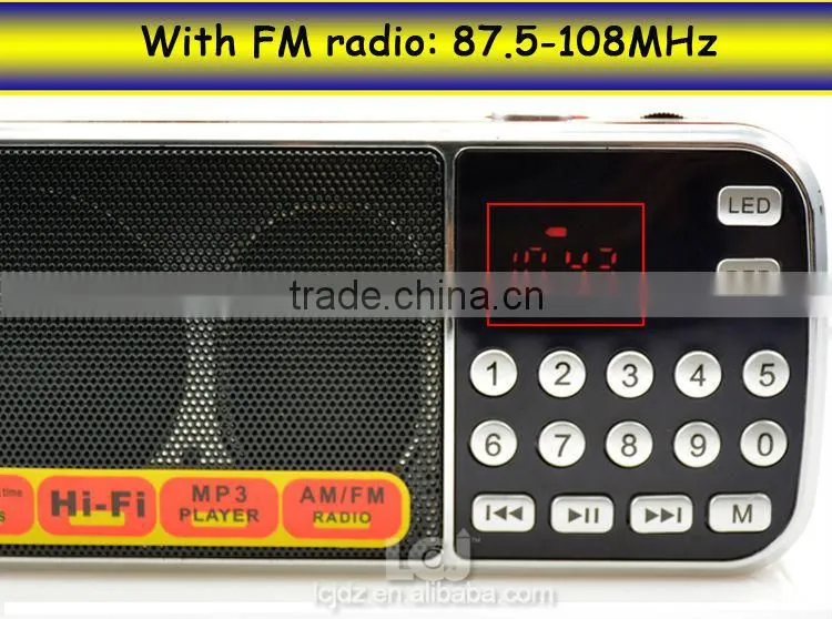L-088AM 2016 best multi band cheap portable AM FM radio with USB SD