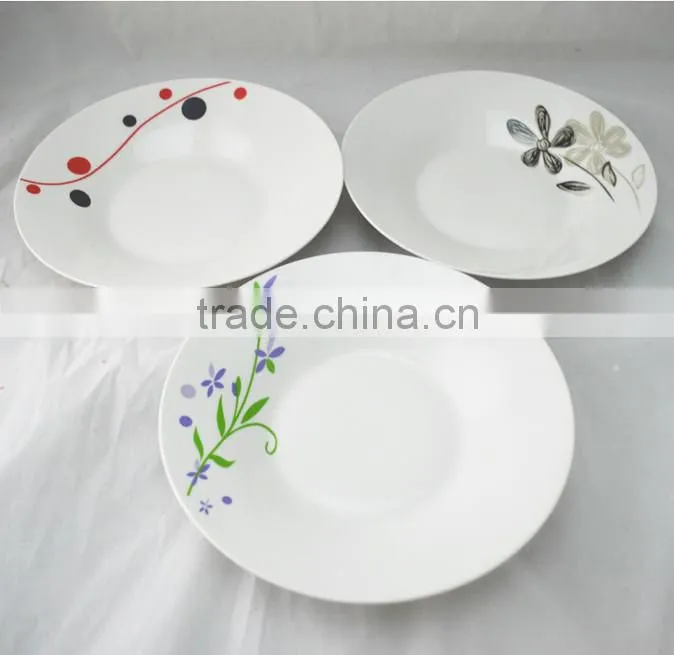 factory direct, 8inch round ceramic plate, porcelain flat plate for Lebanon
