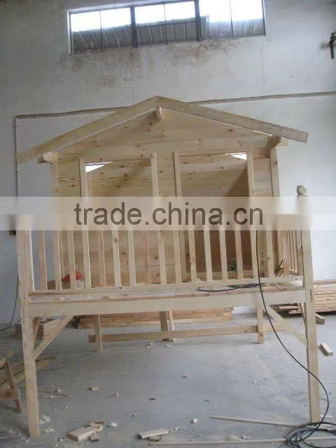 Outdoor Kids Wooden Playhouse with Platform