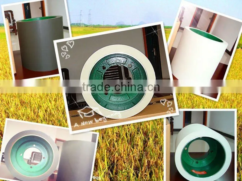 4 inch aluminum drum brown PU rice rubber roller for rice huller