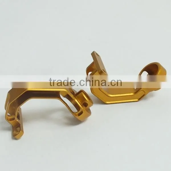 Gold anodized small parts precision cnc fabrication