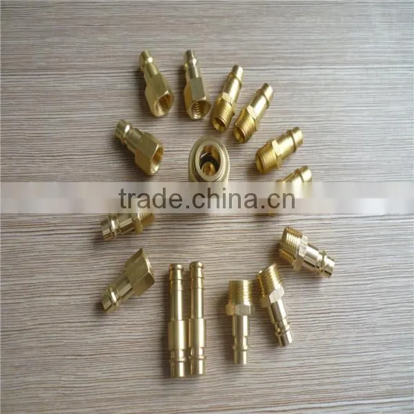 1/8 1/4 1/2 3 way german type brass quick connector,brass fitting