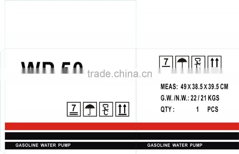 HONDA GX160 2inch gasoline engine water pump WP20, WP50, centrifugal water pumps