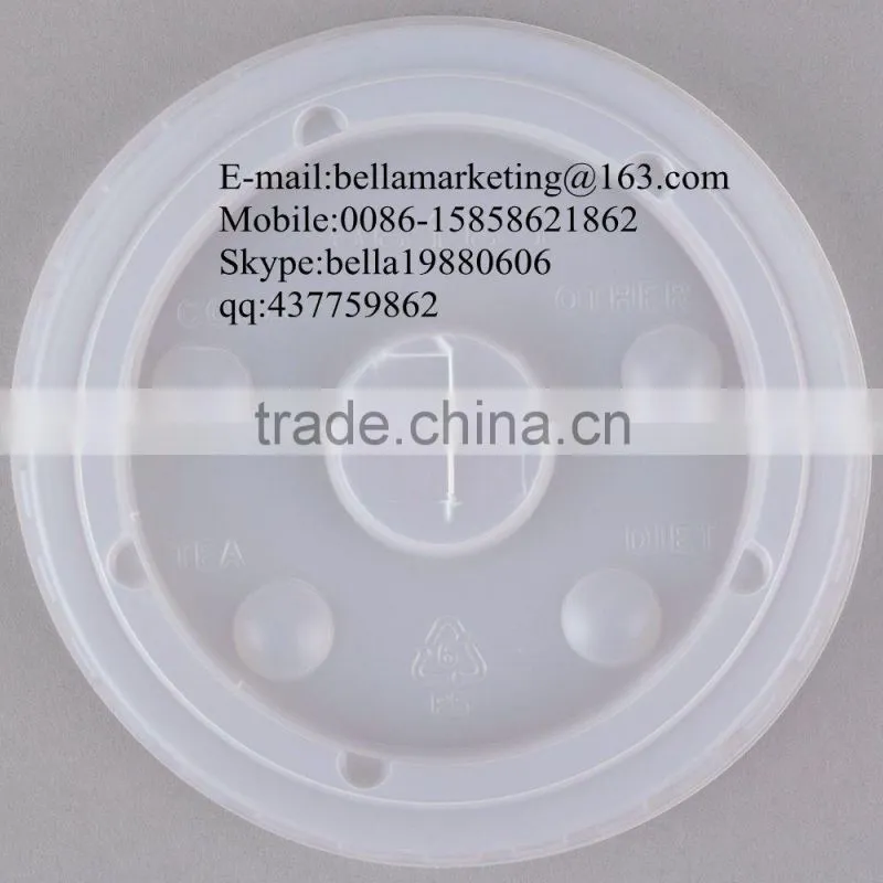 Plastic Lid with Straw Slot for 16, 20, and 24 oz. Tall Paper Lemonade Cup