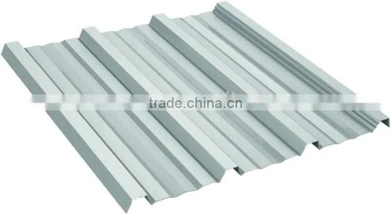 Sun Shading Solid Corrugated Polycarbonate Sheet (Ti-Lite Metallic Silver)