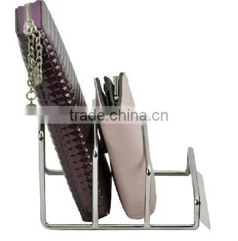 Wholesale price metal wallet display rack,display rack for handbags