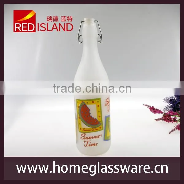 glass bottles swing top flask oil lemoncello water craft