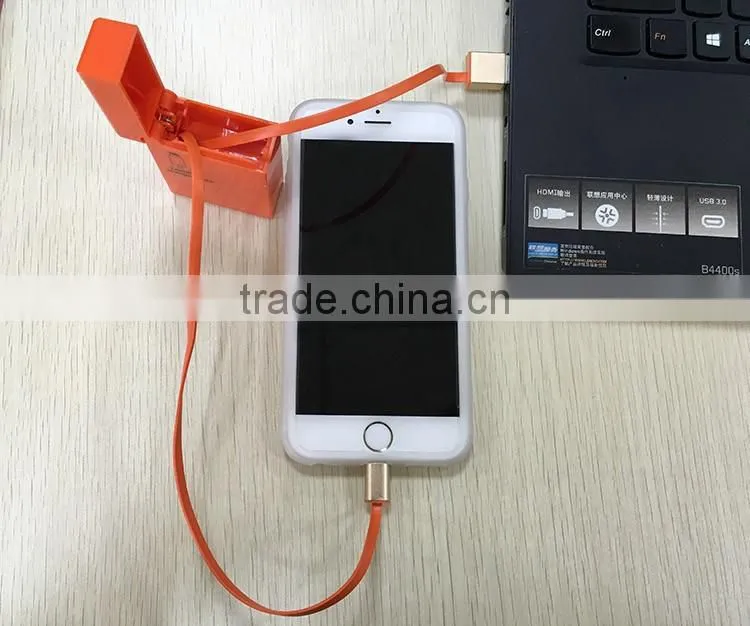 New products 2016 Retractable Lighter Shape fast USB charger cable in mobile phone