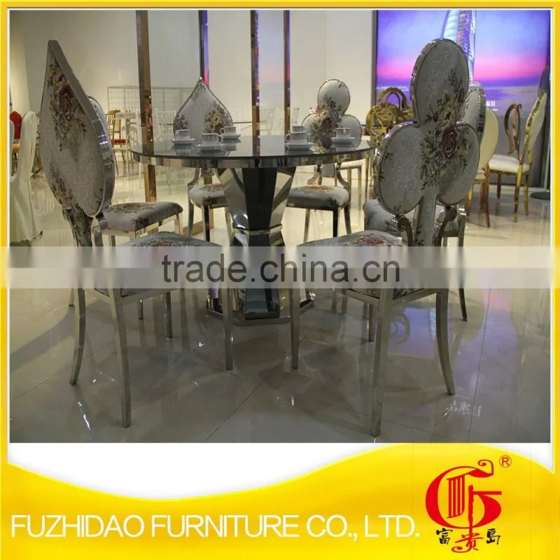 Foshan furniture European stainless steel chairs for living room