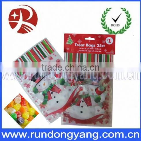 2015 wholesale colorful printed pp plastic gift bag for christmas