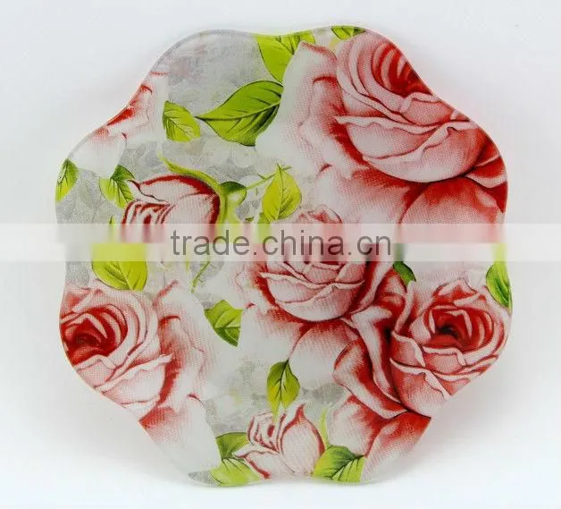 perfect glass dinner set glass tray decoration firing