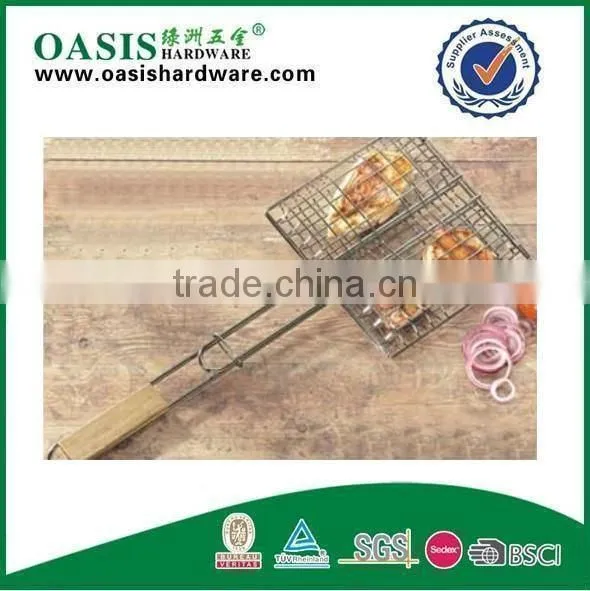bbq tool wooden handle bbq grid