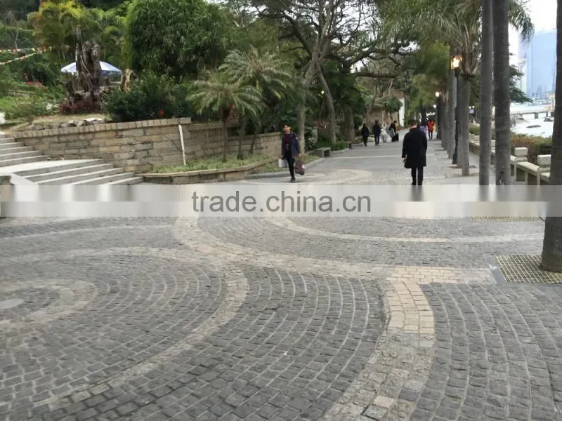 Natural Split Paving Stone Cobblestone Black Granite Paving Stone