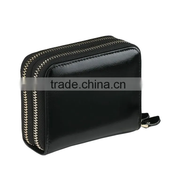 Custom RFID travel genuine leather wallet for men