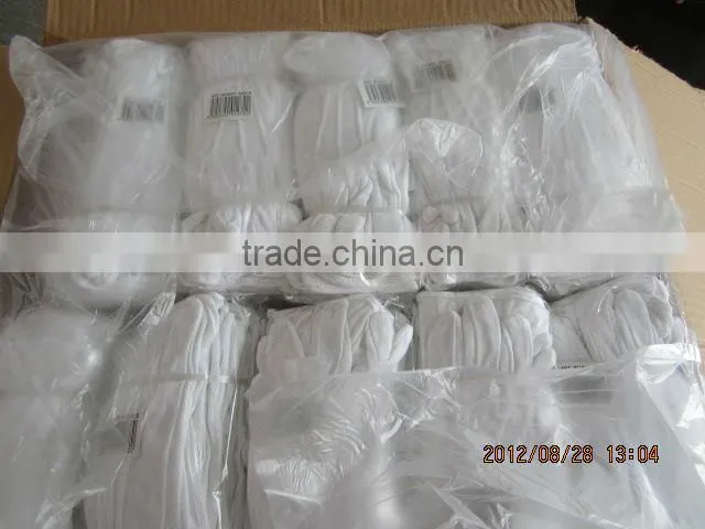 DDSAFETY Hot Sale 100% Bleach Votton Interlock Gloves With Mini Pvc Dots On Palm