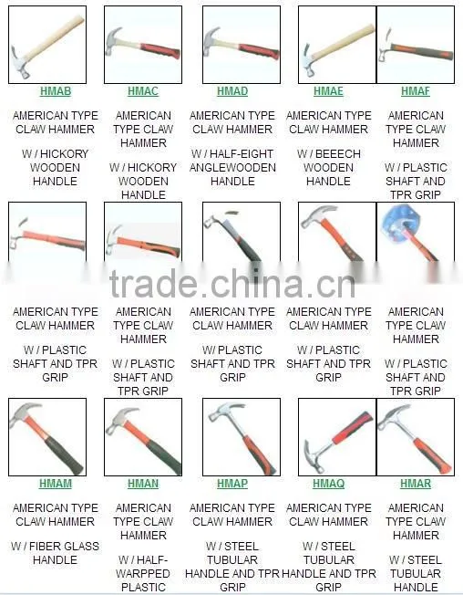16oz claw hammer wood handle shaft fibreglass magnetic steel head curved nail removal