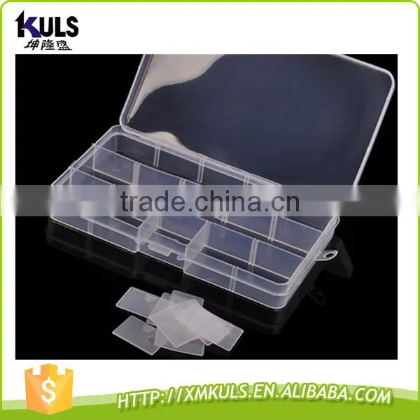 Transparent rectangle removable plastic jewelry box plastic medicine box
