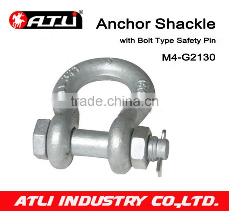 G2130 Galvanized Screw Pin US Type Steel Drop Forged D Shackle