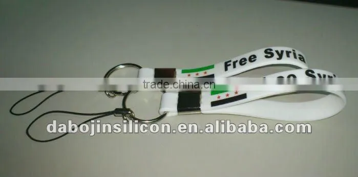 silicone mobile phone keychain