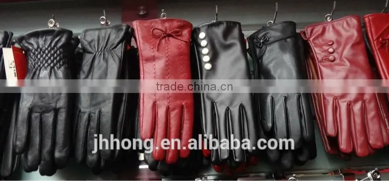 2014Ladies genuine Leather Gloves working glove