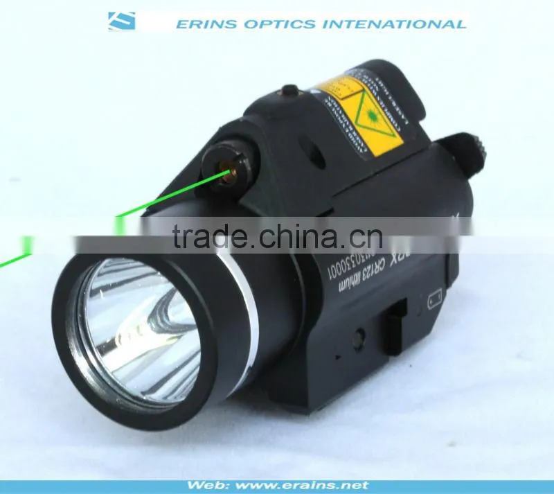Tactical quick start green laser sight scope and strobe 200 lumen CREE Q5 LED light combo
