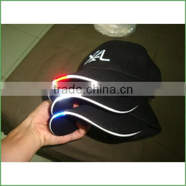 camouflage led cap solar led light cap with 3D embroidery